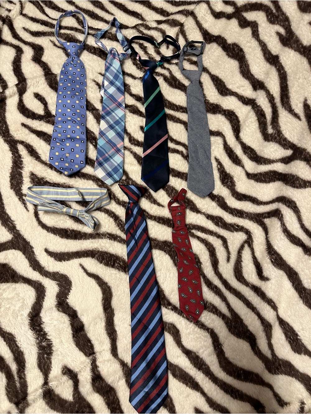 Little Boys Assorted Blue and Red Neck Ties